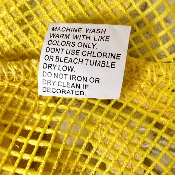 # A112   FT INC Sun-Kissed Boho Yellow Mesh Peplum Top  Festival vibes NWT  M - Picture 4 of 9